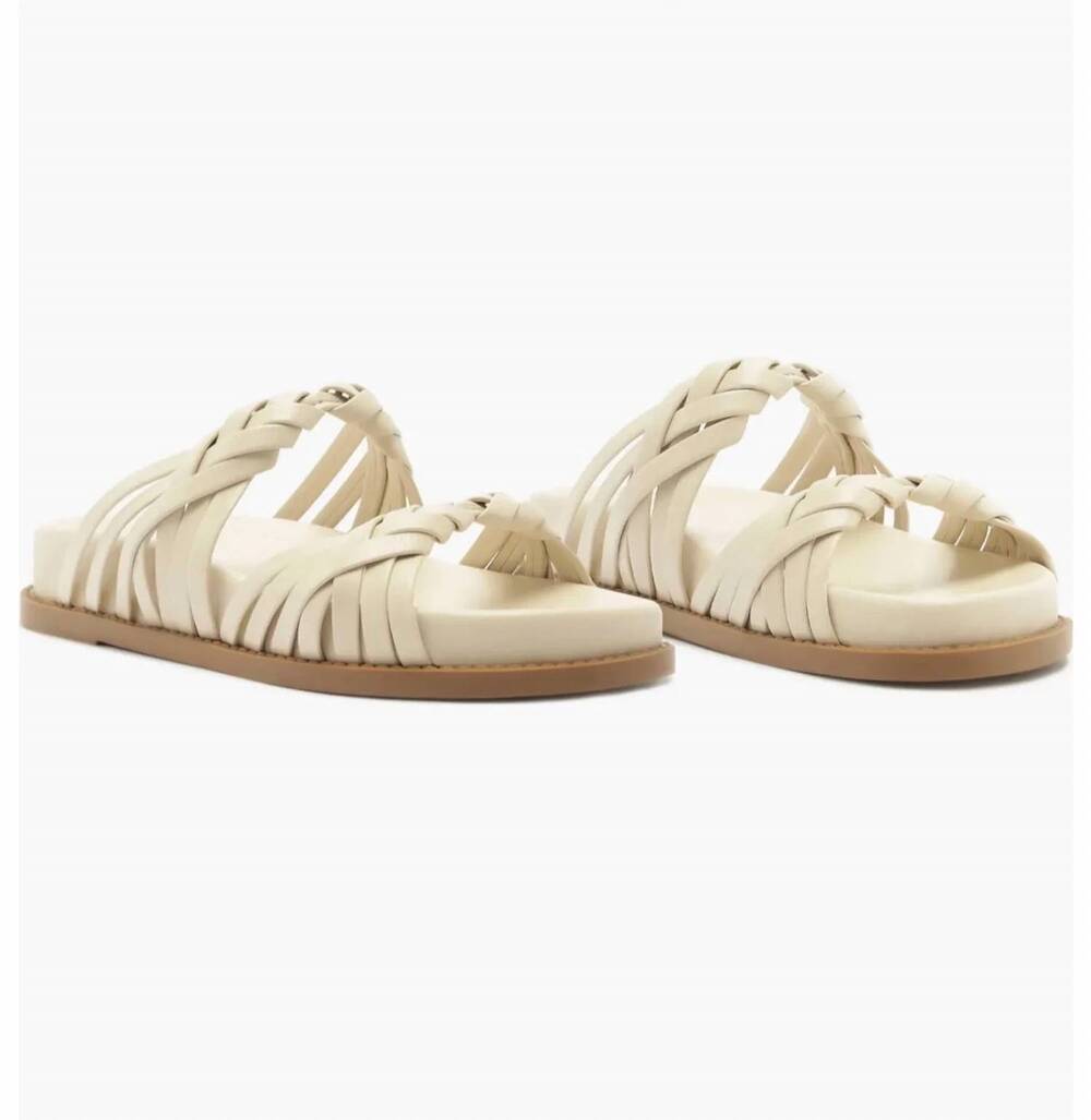 NEW SCHUTZ women's tara sporty braided sandals in beige